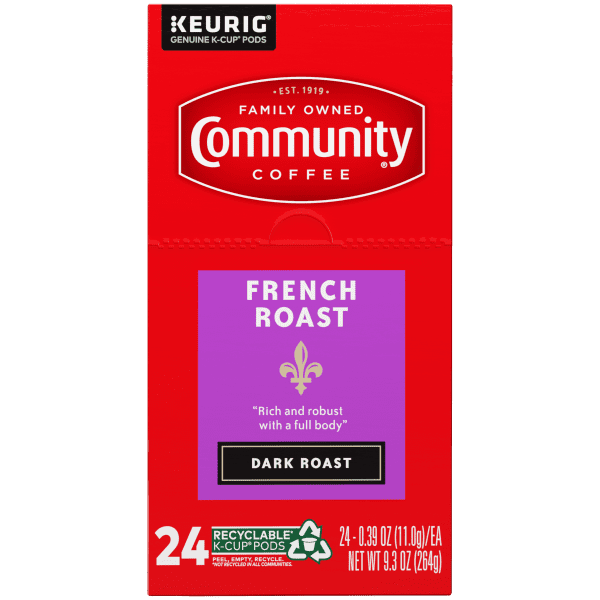 Community® Coffee French Roast Dark Roast SingleServe 24 ct Box