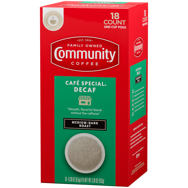 Community® Coffee Café Special® Decaf MediumDark Roast OneCup Pod 8.5