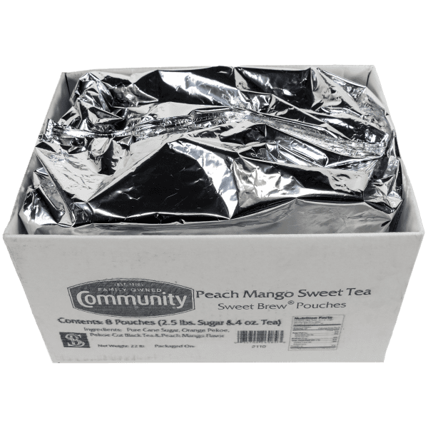 Community® Sweet Iced Tea Peach Mango Pouch 44 oz 8 ct Box