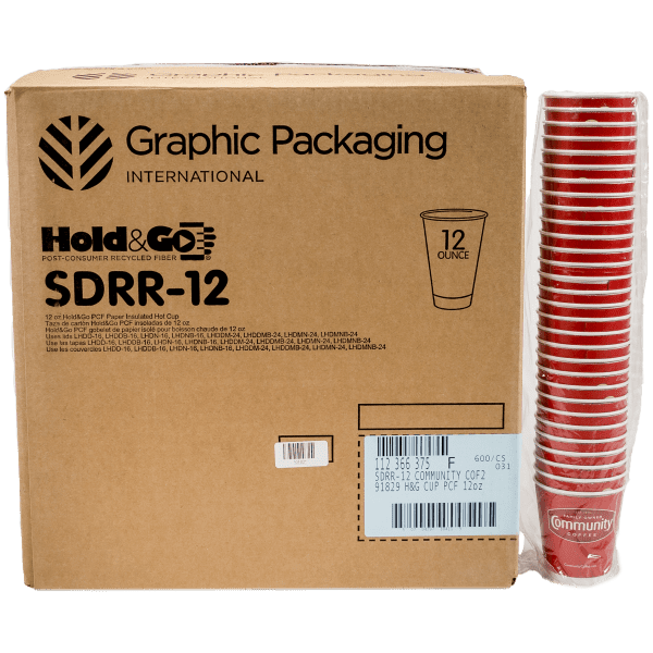 Community® Coffee Hold & Go® Double Wall Paper Hot Cup 12 fl oz 600 ct